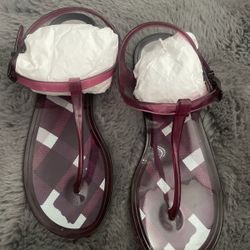 Pink Jelly Burberry Sandals 