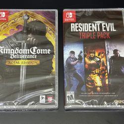 Resident evil triple pack and kingdom come deliverance for Nintendo Switch