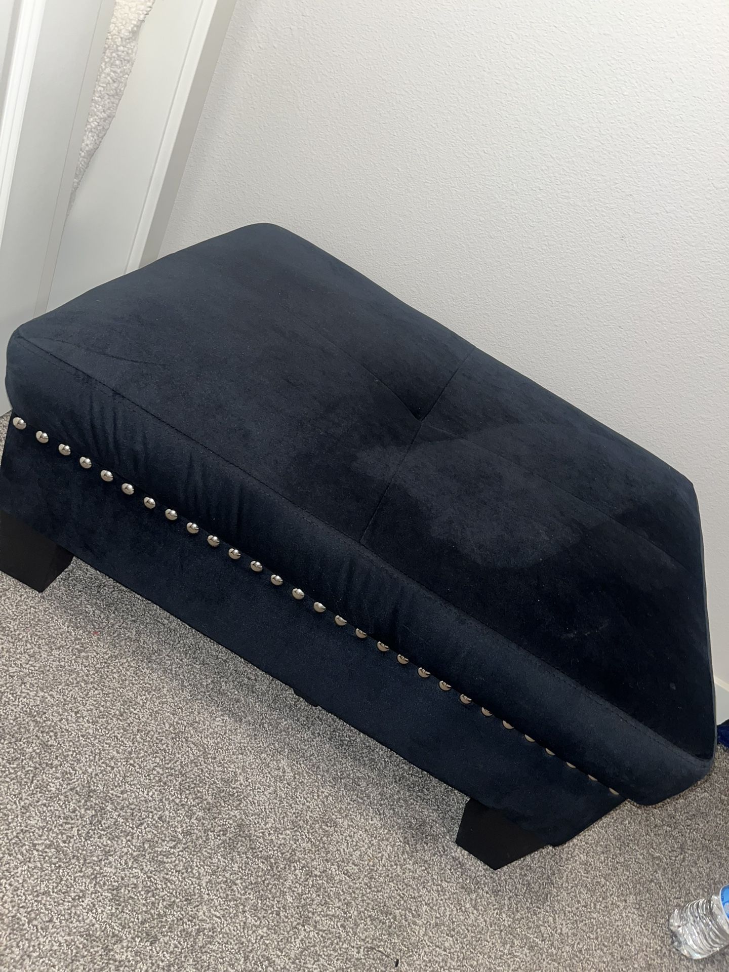 Small Black Ottoman