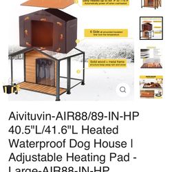 New Metal Dog House With Heating Pad 