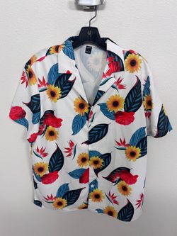 Floral Hawaiian Button-Up Shirt