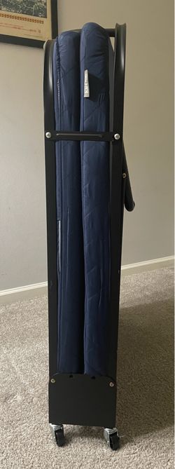 Folding Rollaway Guest Bed – Navy Blue