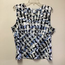 Women’s JUDITH HEART Collection 100% polyester sleeveless top with side zipper… Size 16