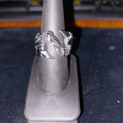 Stainless Steel Claw Ring Sz7    22mm