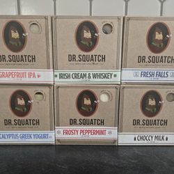 Lot Of 6 O.G. New Original Package Dr. Squatch All Natural Bath- Shower Soap 5oz