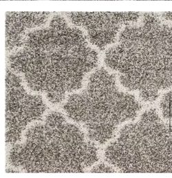 Safavieh 6’x9’ Hudson Shag Quatrefoil Grey/Ivory Rug