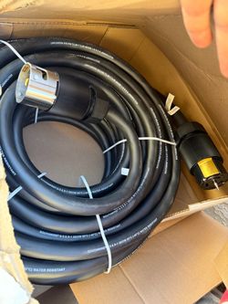 6/3 & 8/1 SOUTHWIRE  100'ft 50-AMP TWIST-LOCK GENERATOR TEMP POWER EXTENSION copper  RV CORD, SEOW BLACK