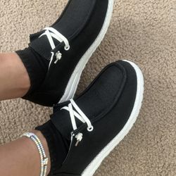 Slip-On Comfy Solid Loafer Shoes - Big Boy’s Size 6 (36) - Black