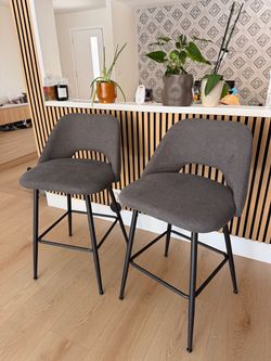 Modern barstools (pair)