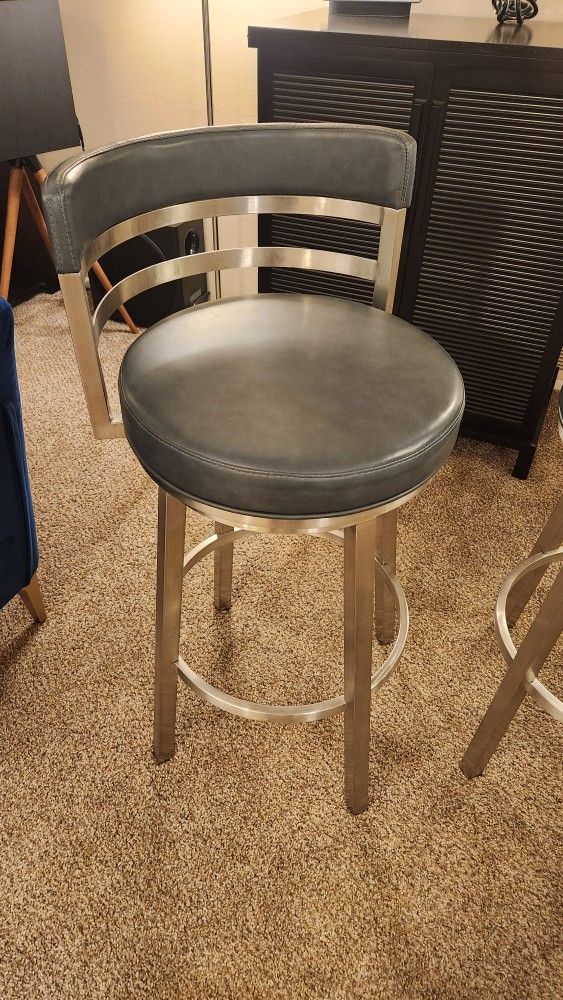 Modern Swivel Bar Stools (2)
