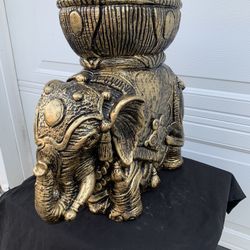 Large Painted Elephant Planter