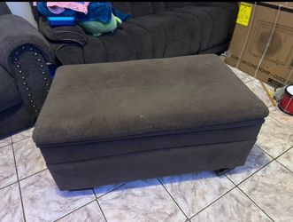 Brown ottoman with storage