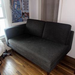 dark grey loveseat