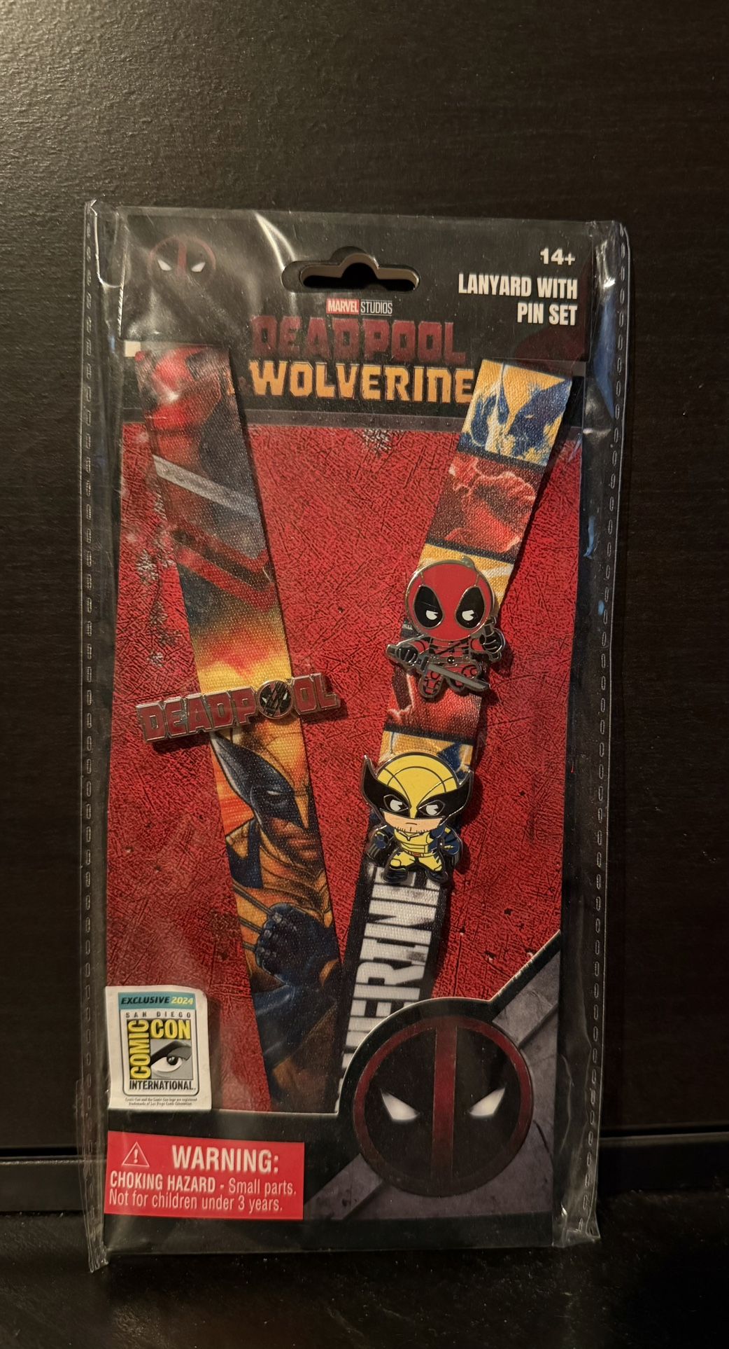 SDCC 2024 Exclusive Monogram Deadpool Wolverine Lanyard And Pin Set