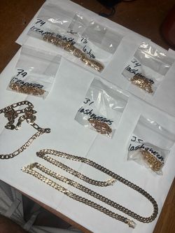 Gold Chains and Bracelets ( plated)