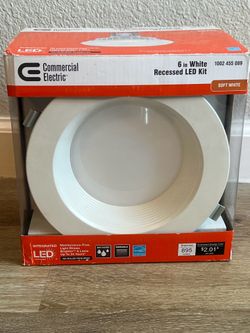 6 in White Recessed LED kit