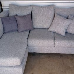 Delta Furniture Gray Left-hand Chaise Couch Sofa