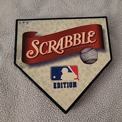 2007 MLB Baseball Edition Scrabble Board Game With Home Plate Box