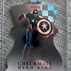 2022 Marvel Fleer Ultra Avengers Checkmate White King Captain America CP32