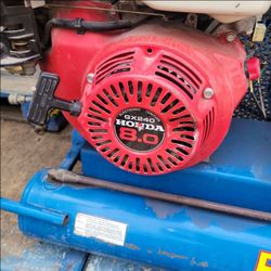 Like NEW wheelbarrow-style air compressor powered by a Honda GX240 gasoline 8hp engine