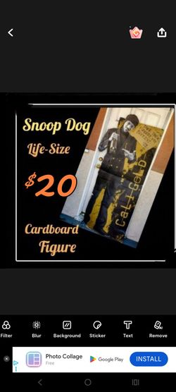 Life-Size Snoop Dog  Original Cardboard Advertising Figure