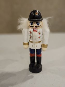Vintage miniature wooden nutcracker