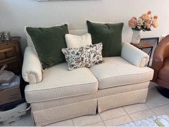 Ethan Allen Cream love seat