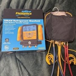 Fieldpiece Refrigerant Manifold with Vacuum Gauge SM382V Wireless 3-Port SMAN