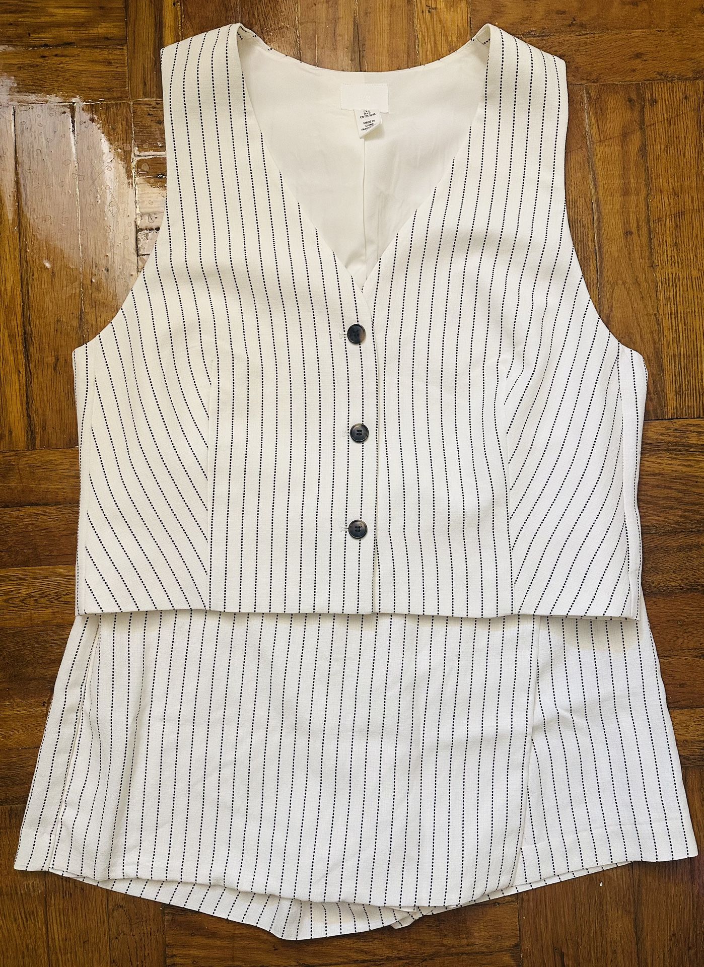  Women’s H&M Striped Two-Piece Set | Size 10 (EUR 42) 