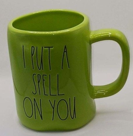 Rae Dunn by Magenta "I Put A Spell On You" Mug, light green