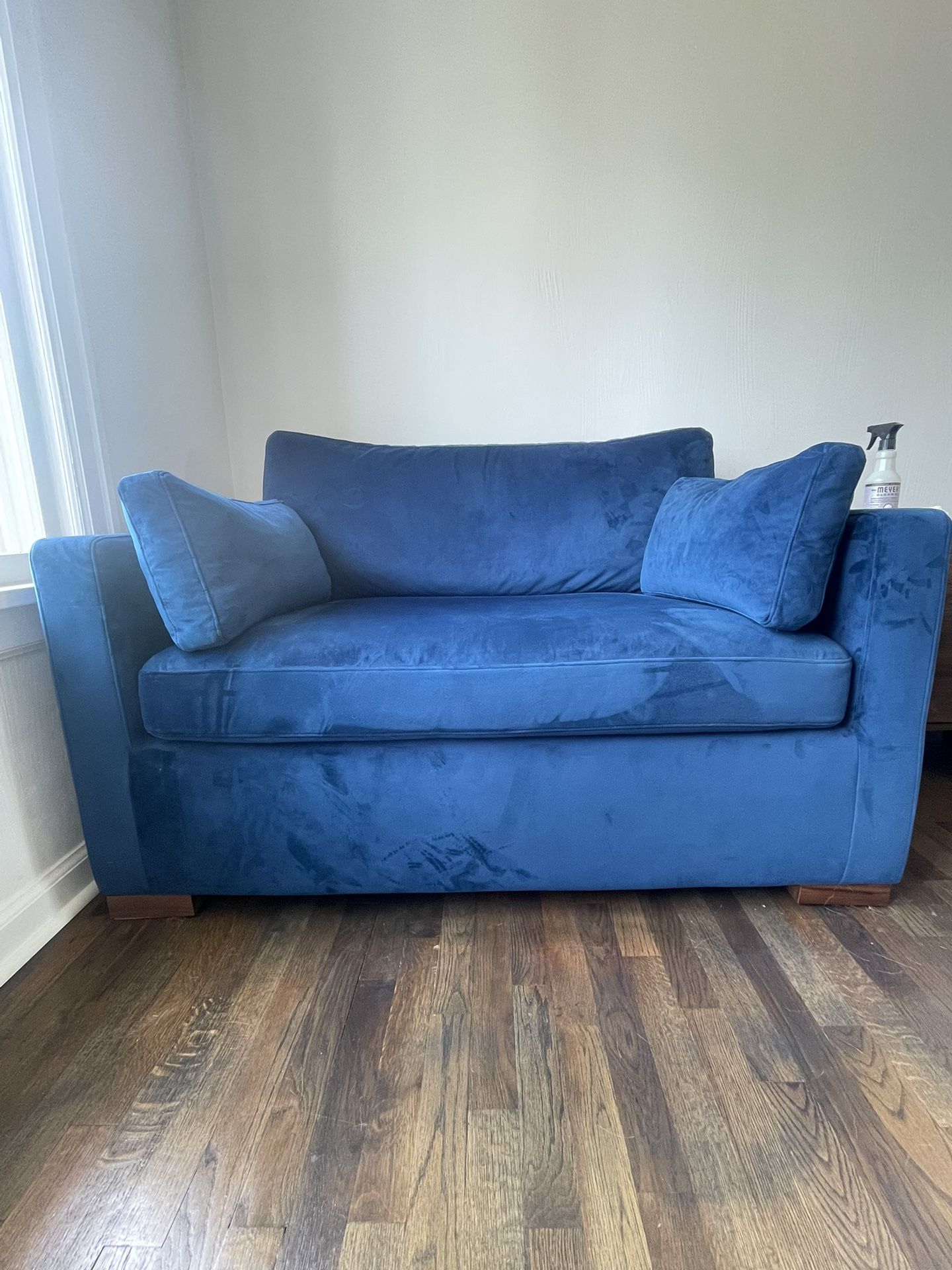 Velvet Chair And A Half Sleeper - Interior Define