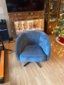 Velvet Swivel Armchair
