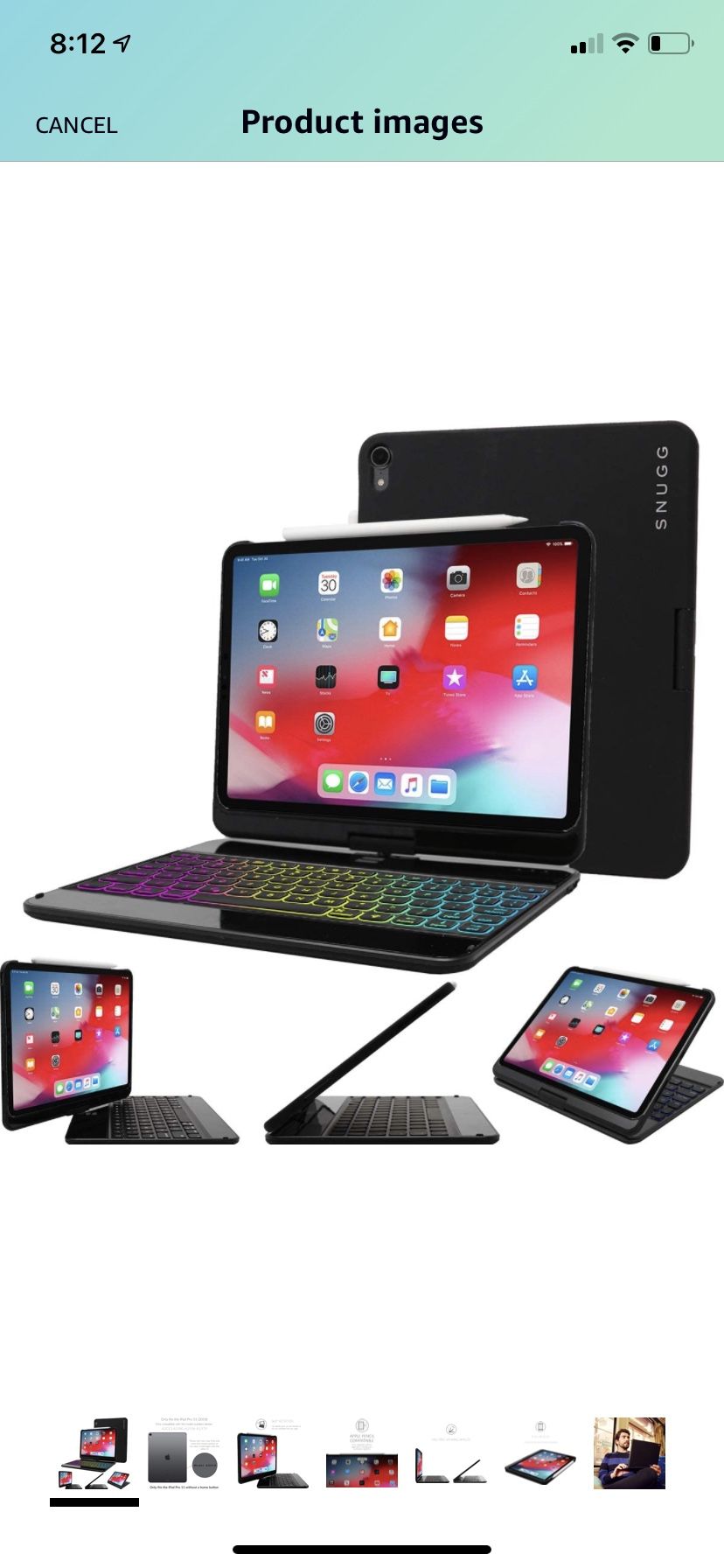 Snugg Lightup Keyboard Case - iPad Pro 11" (2018)