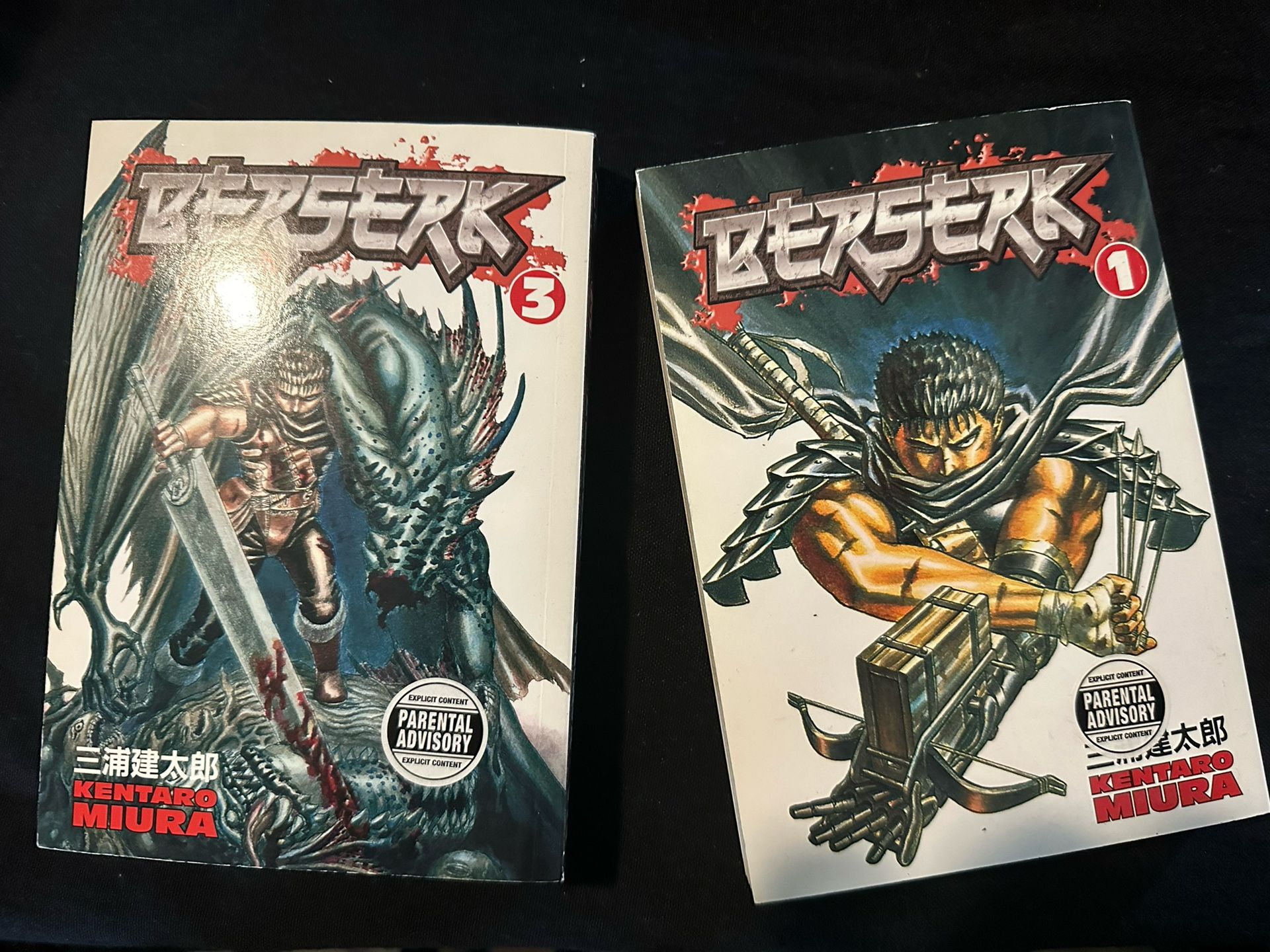 Berserk Manga Volume 1 & 3