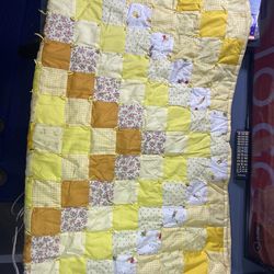Handmade patchwork baby crib quilt
