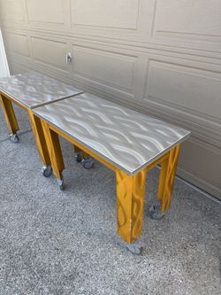 CUSTOM INDUSTRIAL DISPLAY TABLE ON WHEELS 🔥