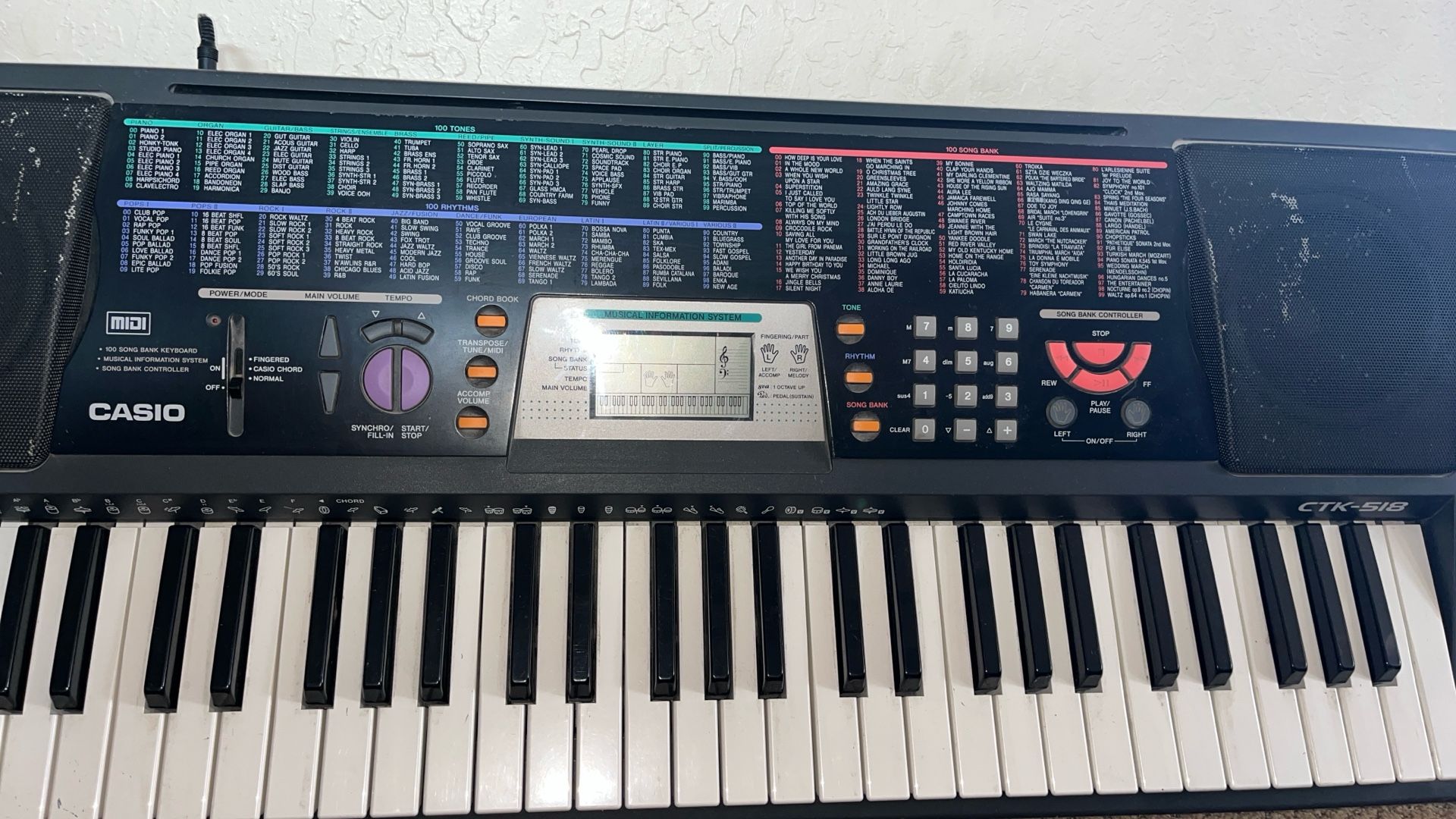 Casino Piano Keyboard CTK-518