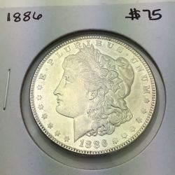 1886 Morgan Silver Dollar Silver Coin