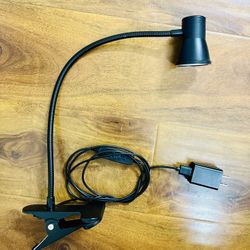 LED Lamp with Clip On Light for Office Home Desk Bedside Reading Black Color New condition 