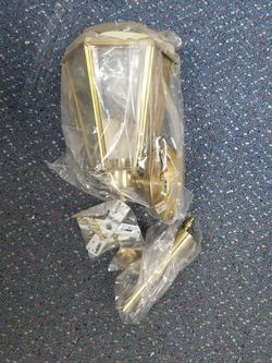 Exterior Wall Mount Light 16" Brass Color New