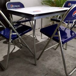 Set Pepsi Metal Table And Chairs 