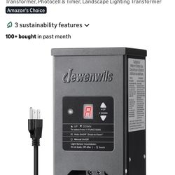 150W Low Voltage Landscape Lighting Transformer, 120V to 12/15V AC, Metal Shield, Outdoor Low Voltage Landscape Transformer, Photocell & Timer, Landsc