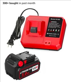 Abeden 5.0Ah Replacement for Milwaukee M18 Battery & Rapid Charger Combo