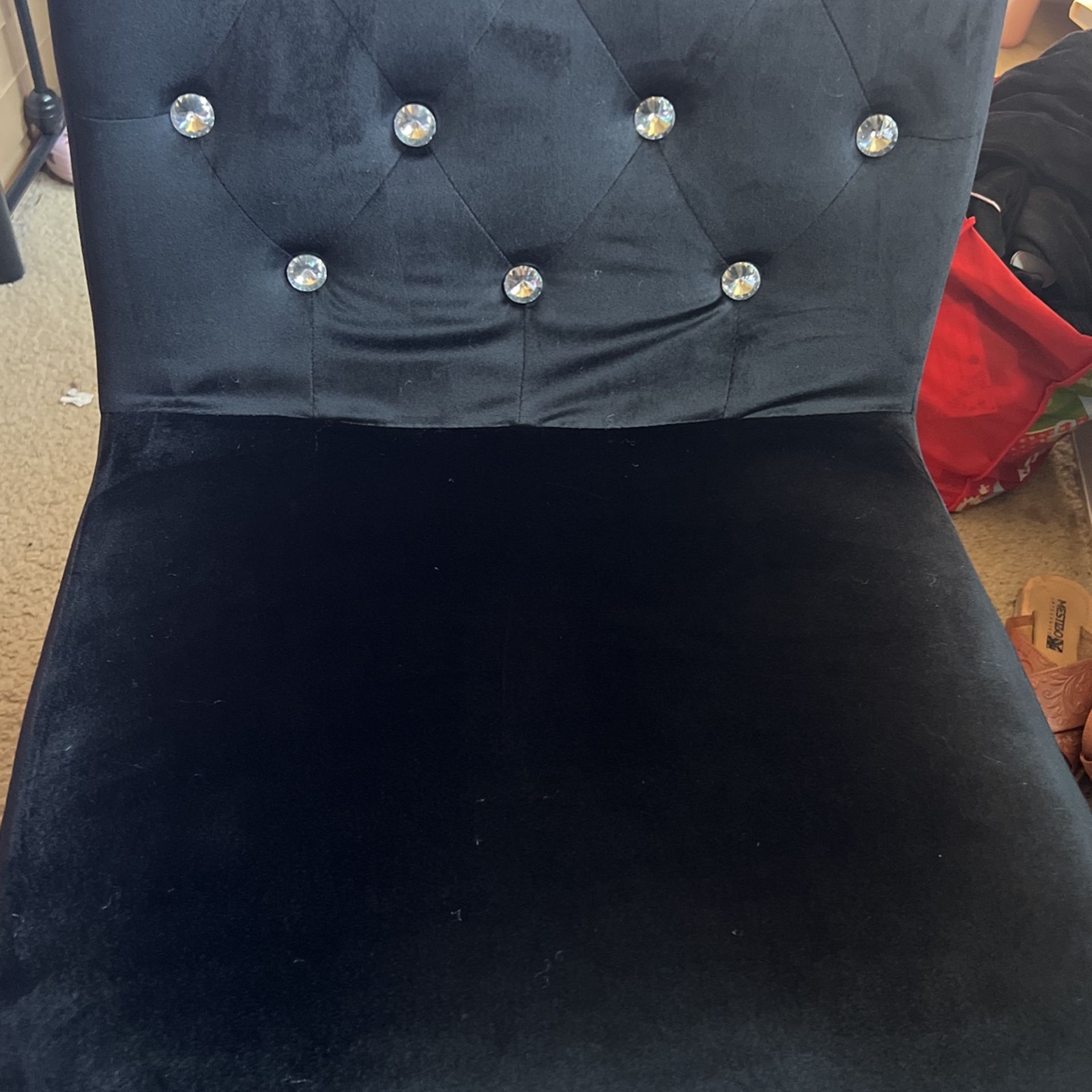 Black BEBE vanity chair