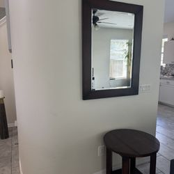 Pottery Barn Mirror And End Table 