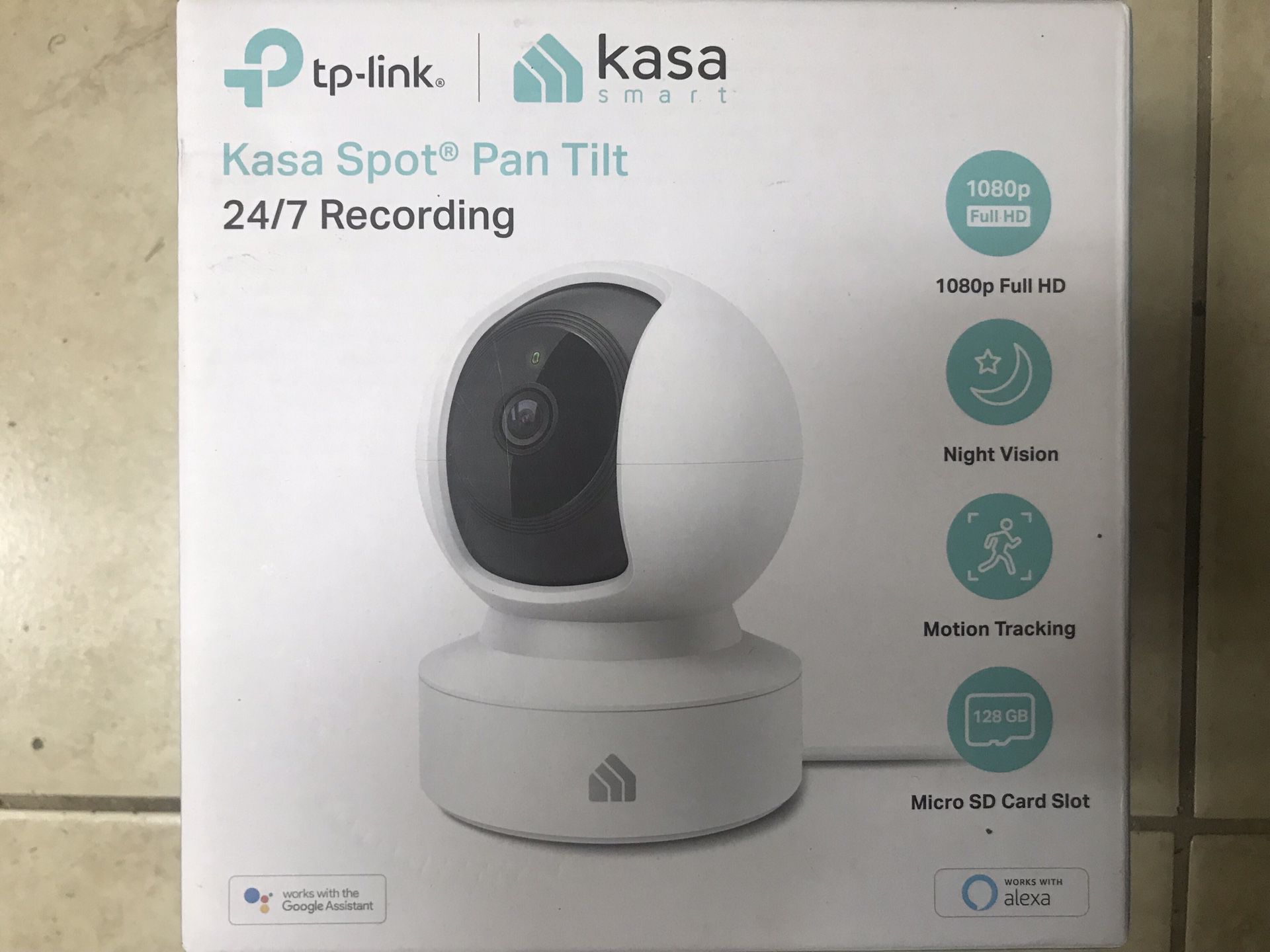 TP-Link - Kasa Spot Pan and Tilt Indoor 1080p Wi-Fi Wireless  Camera.