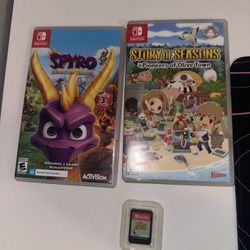 Nintendo Switch Animal Crossing Spyro and Story of Seasons Games Gently used