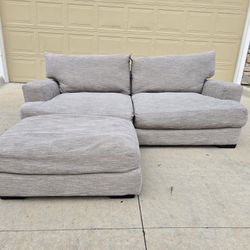 Gray Sofa W Ottoman- Delivery Available 