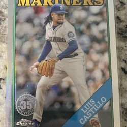 Luis Castillo 35th Anniversary Chrome 2023 Topps Card #88BC-13