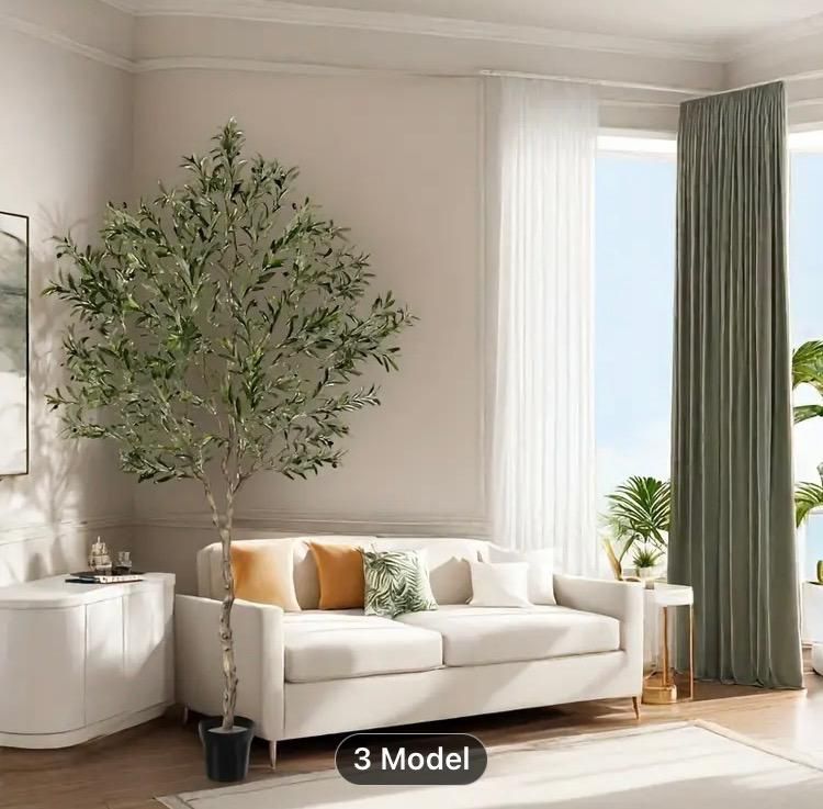 New 8ft artificial olive tree faux plants with black pot In Irvine home decor house warming